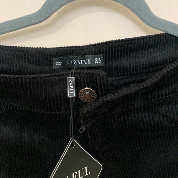 Corduroy pants, black, size large - Picture 3 of 3